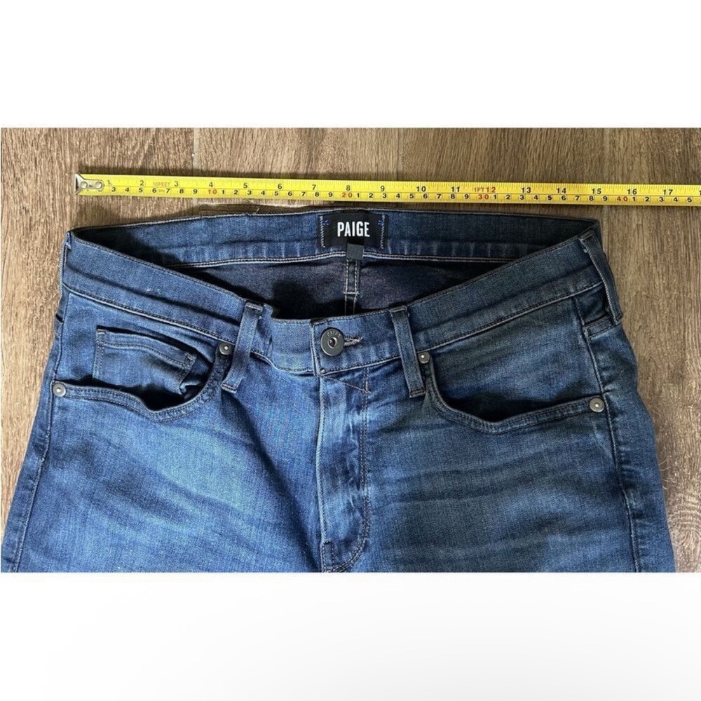 PAIGE Straight Leg Jeans 32 Long Inseam Lennox Classic Grammercy EUC RARE Women - Picture 4 of 9
